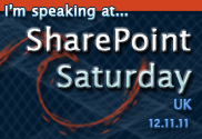 Speaking at SharePoint Saturday UK&nbsp;2011