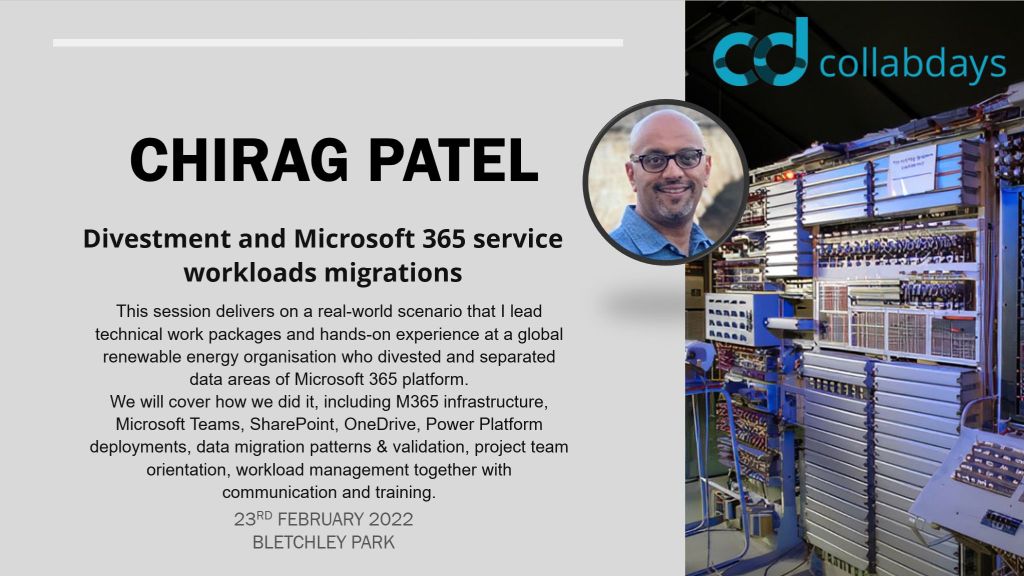 Speaking at Collabdays Bletchley Park 2022&nbsp;#Collabdays